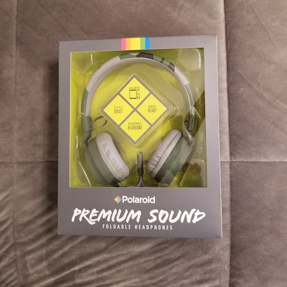 Polaroid Foldable Headphones Nwt Camo 